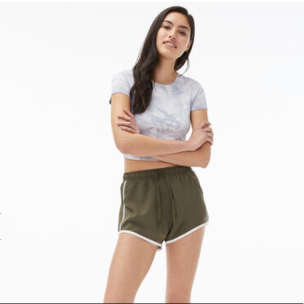 Aero Olive Green Track Shorts